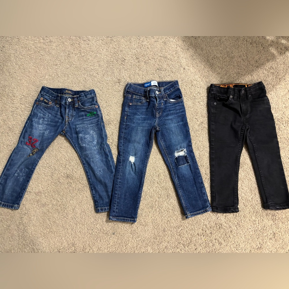 Toddler Jeans Polo, Old Navy, Levi’s